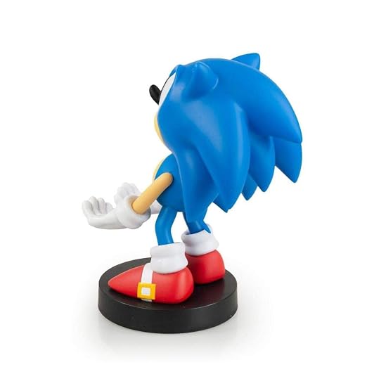 Exquisite Gaming Sonic Controller Holder, Phone Stand & Cable Guys Collectible Figure, 8 inch