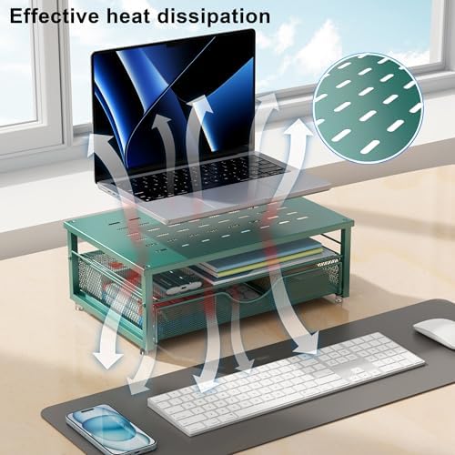 gianotter Computer Monitor Stand Riser with Drawer