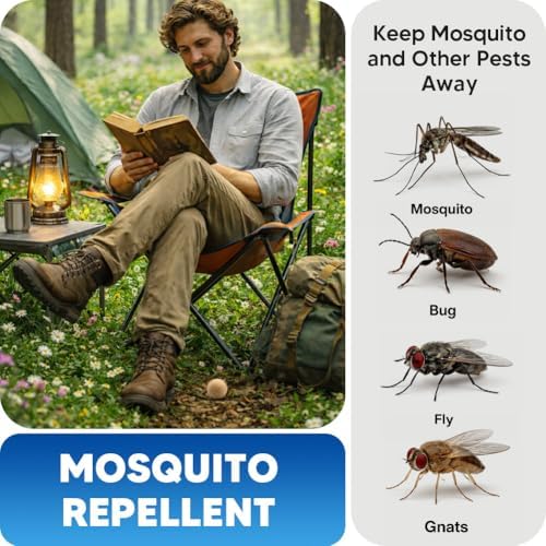 Mosquito Repellent Outdoor Patio, Mosquito Repellent Balls, Mosquitoes Deterrent for Yard, Keep Mosquito Away for Garage/Porch/Camping, Mosquito Control Indoor, Covers up to 120 sq ft-12P