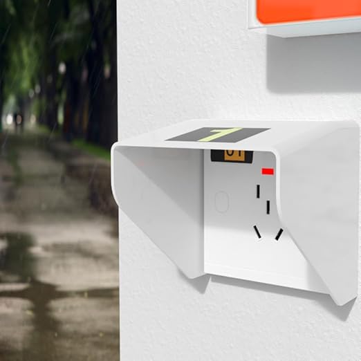 GANAZONO Weatherproof Doorbell Enclosure Outdoor Electrical Outlet Box Cover Oblique Waterproof Rain Protector for Access Control Machines 3.39X3.62X3.39 Inches