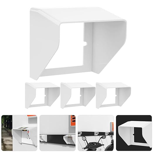 GANAZONO Weatherproof Doorbell Enclosure Outdoor Electrical Outlet Box Cover Oblique Waterproof Rain Protector for Access Control Machines 3.39X3.62X3.39 Inches
