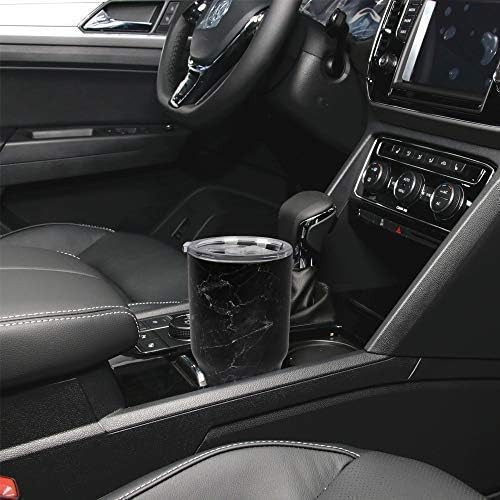 Jormungand 30 oz Tumbler Stainless Steel Vacuum Insulated Travel Mug with Leak Proof Lid Double Wall Coffee Cup Water Bottle for Cold Beverages 30oz Tumbler Marble Black