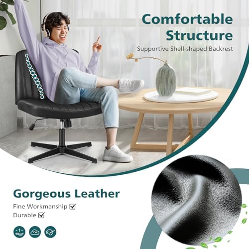 OLIXIS Criss Cross Chair, Vanity Chair, Home Office Desk