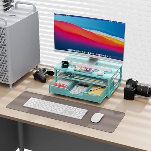gianotter Computer Monitor Stand Riser with Drawer