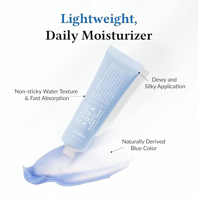 Dr.Althea Aqua Marine Watery Cream | Daily Face Moisturizer for All Skin Types | Deep Hydration Face Cream with Hyaluronic Acid | Vegan Korean Skincare, 1.69 Fl Oz