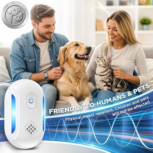 (2026 Upgraded) Ultrasonic Insect & Pest Indoor Repeller - Stronger Driving Force, Repellent for Mouse, Rats, Roaches, Ants, Spiders, Bugs, Home Plug-in Device, 2 Mode Switching (6 Pack)