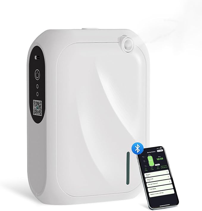Scent Air Machine for Home, 1000 Sq. Ft Coverage Waterless Essential Oil Diffuser with Cold Air Diffusion Tech, Fragrance Diffuser, Aroma Diffuser with Smart APP Control for Home, Office, Spa, Office