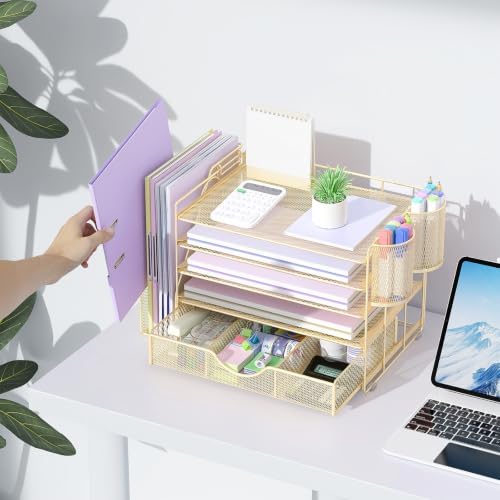 gianotter 5-Tier Desk Organizer with Drawers and File Holders