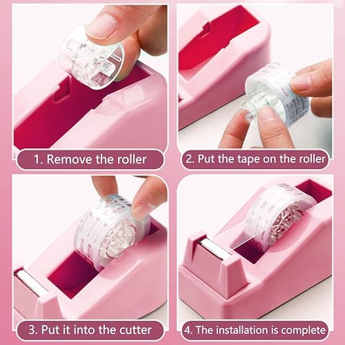 Pink Desk Accessories, Pink Office Supplies, Stapler, Staple Remover, Tape Holder, Pen Holder, Ballpoint Pen, Scissor, Binder Clips, Paper Clips and 1000pcs Staples.