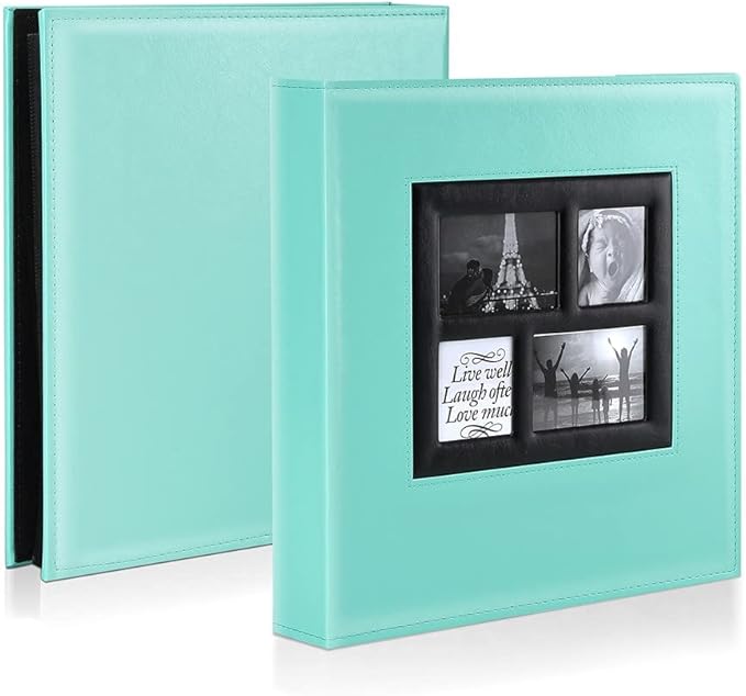 Ywlake Photo Album 4x6 1000 Pockets Photos, Extra Large Capacity Family Wedding Picture Albums Holds 1000 Horizontal and Vertical Photos Pictures Teal