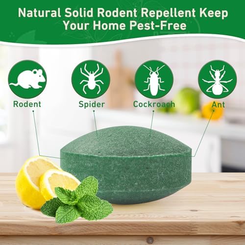 Pest Rodent Repellent, 48 Pack Peppermint Oil Repellent for Mouse Rats Spider Roach Ant Squirrel Pest Control Indoor & Outdoor, Natural Mice Deterrent Replace Trap Poisoning Family & Pet Safe Green