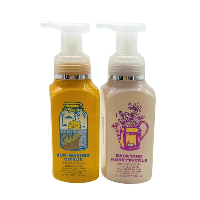 Bath & Body Works Gentle & Clean Foaming Hand Soap 8.75 fl oz (Sun-Washed Citrus & Backyard Honeysuckle)