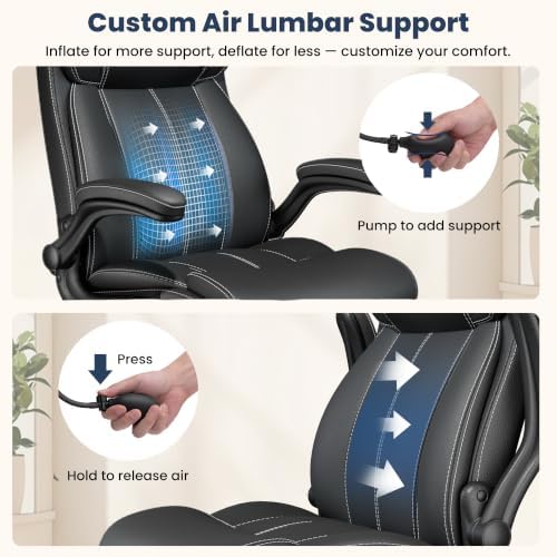Ergonomic High Back Office Chair with Inflatable Lumbar Support