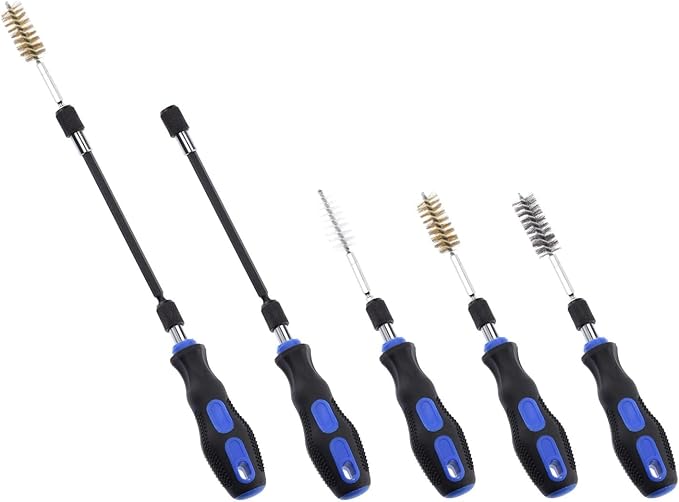 NEIKO 00325A Wire Brush Drill Attachments with 1/4-Inch Hex Shank, SAE and MM Brushes Assortment, Mountable on Power Drill or Die Grinder, 38-Piece Set