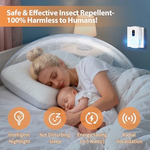 2026 Upgraded Ultrasonic Indoor Pest Repeller, 3-Mode Mouse Traps, 10 Pack