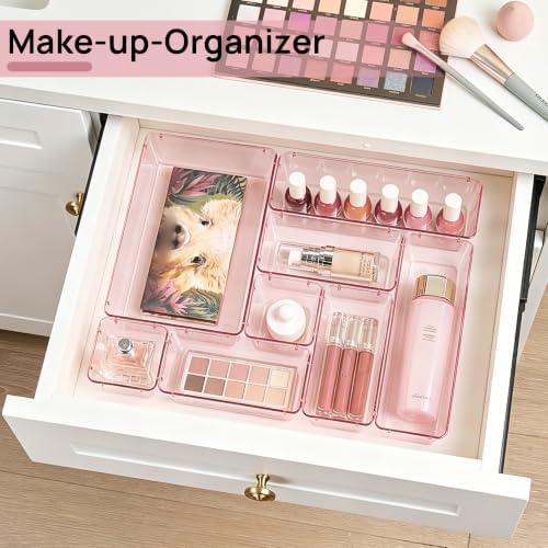 Vtopmart 25 Pack Plastic Drawer Organizers with Non-slip Rubber Pads