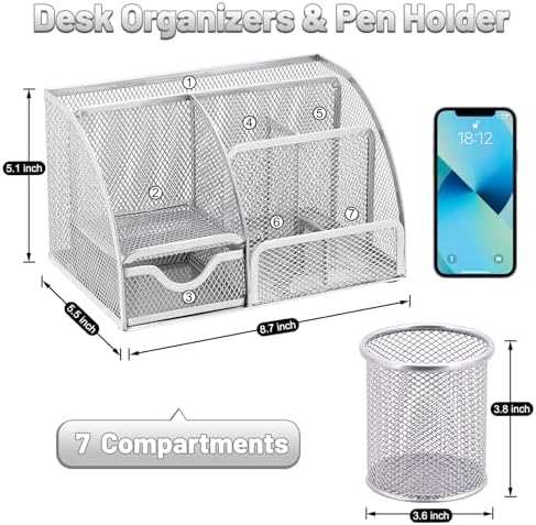 13-in-1 Office Desk Organizer Set for Back to School Supplies Accessories