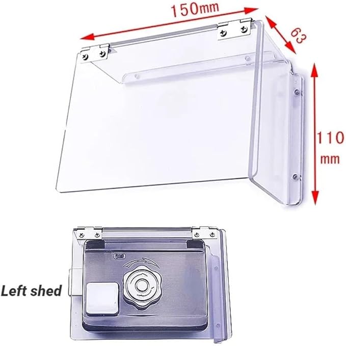 Electric Lock Rain Cover, Outdoor Outlet Cover, Outdoor Electronic Mechanical Lock Protective Cover Rain Shell Shelter Protection Waterproof Cover For Electronic Lock Mechanisms (Left)