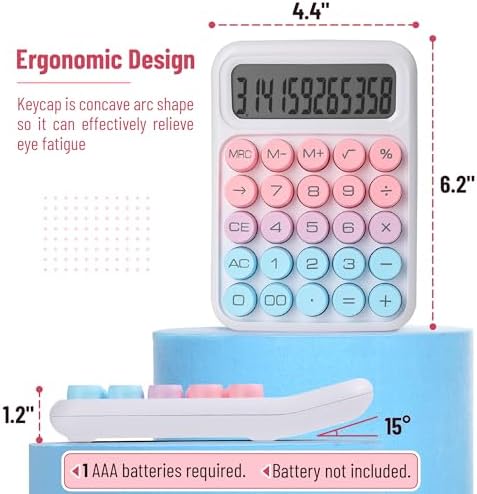 Mr. Pen- Mechanical Switch Calculator, 12 Digit Large LCD Display