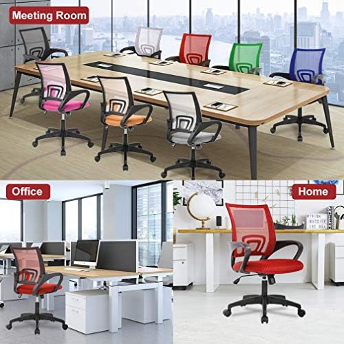 BestOffice Ergonomic Office Chair | Mid-Back Swivel Desk Chair | Red