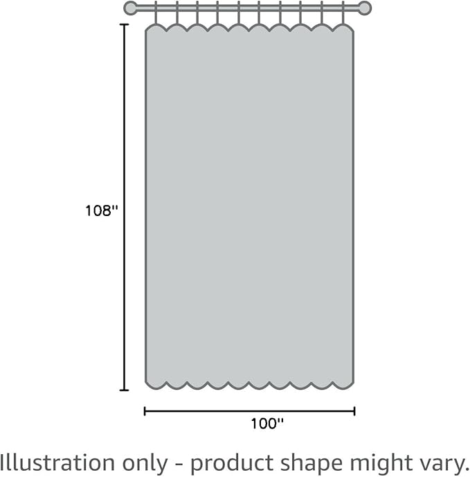 Yakamok 100% Blackout Patio Door Curtain Extra Wide Drapes - Sliding Glass Door Thermal Curtain - Light Grey, W100 x L108, 1 Panel