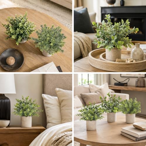 Der Rose 3 Pack Fake Plants Artificial Plants for Office Bathroom Decor