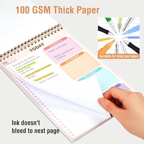 Forvencer To Do List Notepad with 52 Sheets (6.5 x9.8),To Do List Notebook