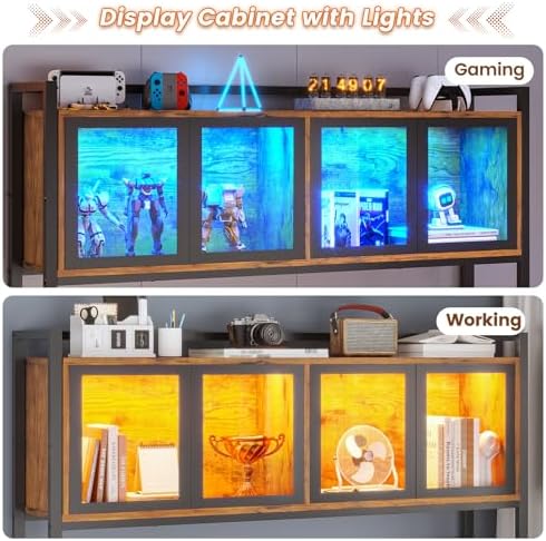 SEDETA L Shaped Gaming Corner Desk with Drawers, Hutch and Storage Shelves