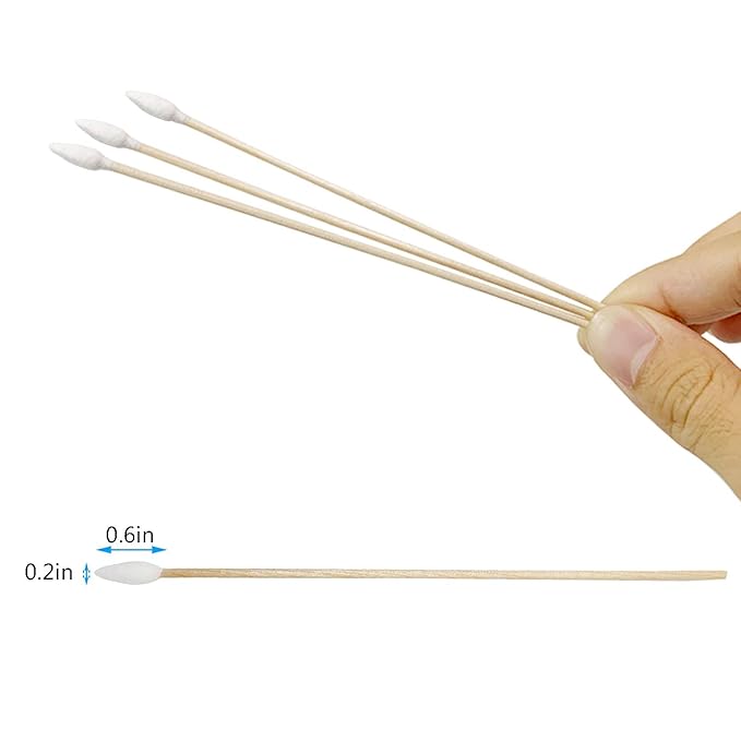 Precision Cotton Swabs with 6'' Long Sticks for Gun Cleaning, Makeup or Pets 500pcs