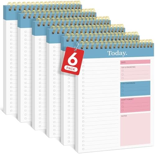 Taja To Do List Notepad, Undated Daily Planner for Work and Goal Setting
