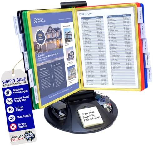 Ultimate Office AdjustaView Supply Base Desk Reference Display Organizer CL