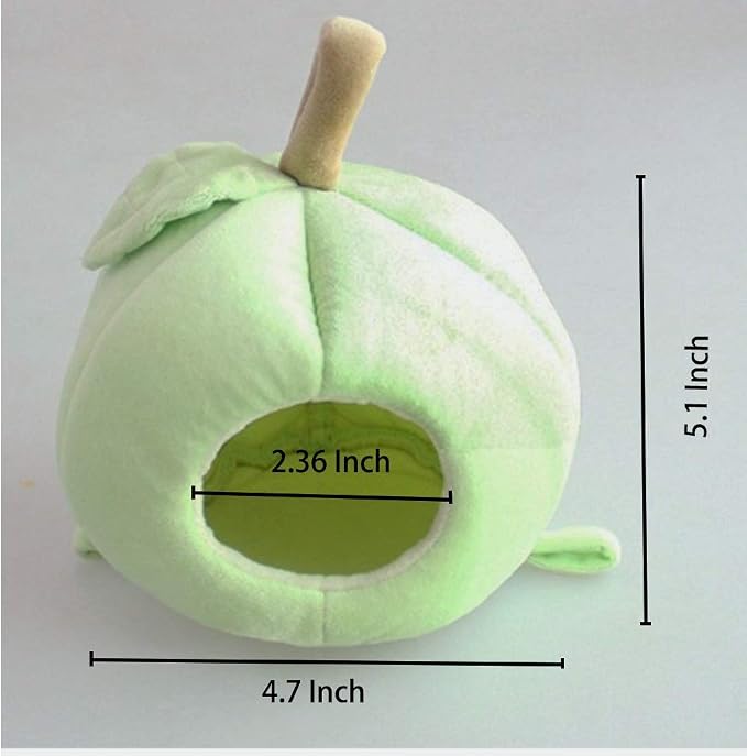 ANIAC Pet Winter Hanging Fruit House Hammock Warm Bed Nest Accessories for Hamster Guinea Pig Hedgehog Chinchilla and Small Animals (Green)