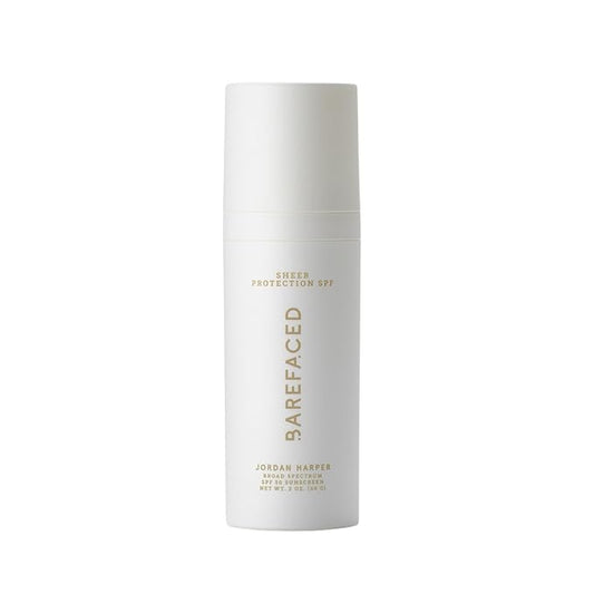 Barefaced Sheer Protection SPF 50+ – Broad-Spectrum Face Sunscreen for women with Zinc Oxide, Niacinamide & Hyaluronic Acid – Oil-Free UV Protection, Hydration & Anti-Aging with Universal Tint (60ml)