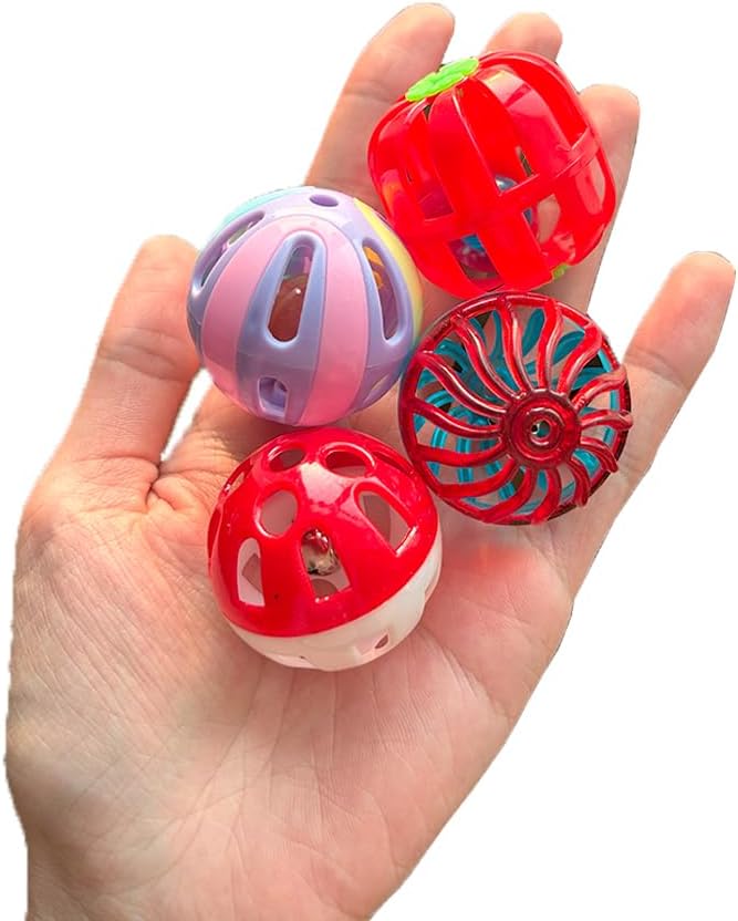 Cute Hedgehog Enrichment Toys Hedgehog Supplies Cage Accessories Small Animal Toys Ball Bell Pet Interactive Toy Stuffed Toys Exercise Ball for Hamster Lizard Turtle Tortoise Rats (Color 1)