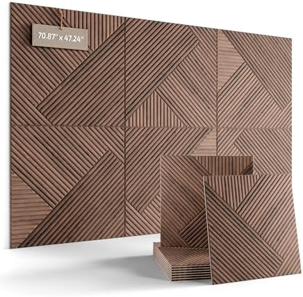 Fluxynara 6-Pack Felt Bulletin Board,Walnut Diamond Chevron-1