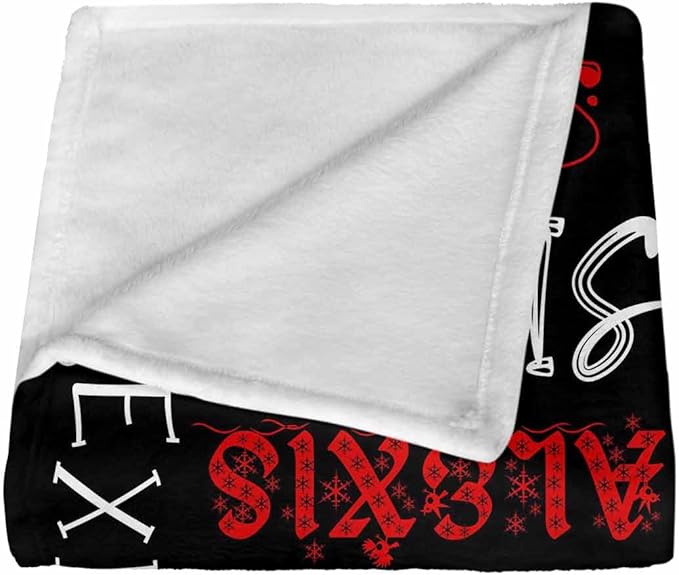 Personalized Baby Blanket for Girls Boys，Super Soft Comfy Flannel Throw Christmas Pattern Custom Name Newborns Gift Cozy Nursery Toddler Fleece Blankets for Birthday Bed Sofa