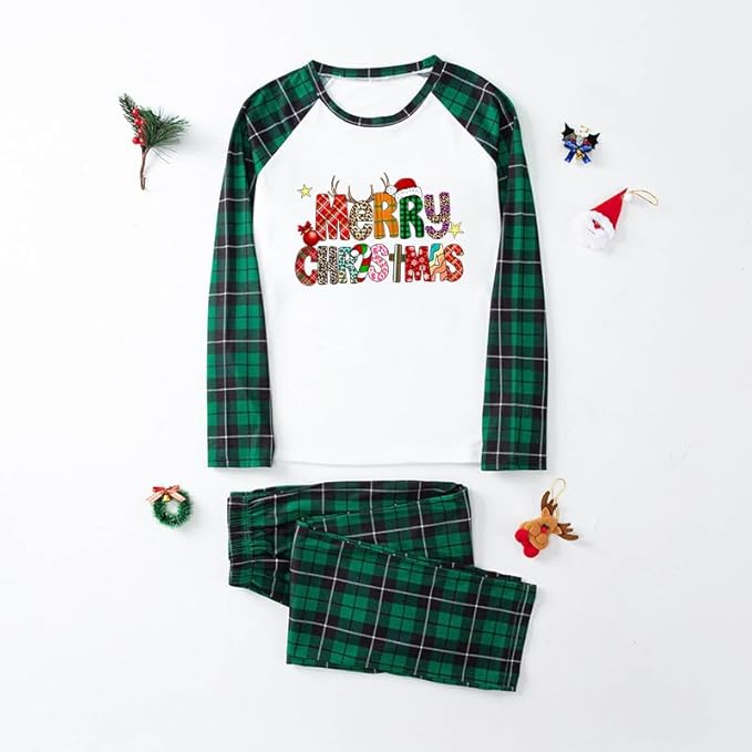 TEERAPHIQUE Christmas Pajamas for Family,Family Holiday Pajamas Matching Sets,Xmas Jammies for Couples