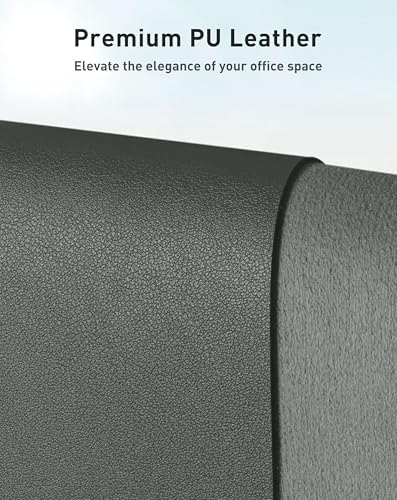 Aothia Faux Leather Desk Mat - Large Mouse Pad, Non-Slip PU Leather Blotter, Waterproof Writing Surface for Office and Home (Jungle Green, 40" x 24")