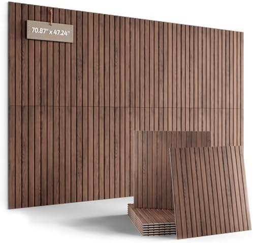 Fluxynara 6-Pack Large Felt Bulletin Board, Walnut Slat