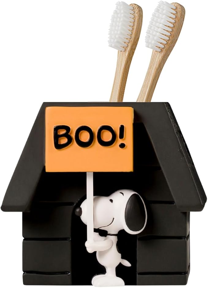 Peanuts Snoopy Halloween Toothbrush Holder - Makeup Brushes/Pens Tumbler, (Official Peanuts Product) by Franco