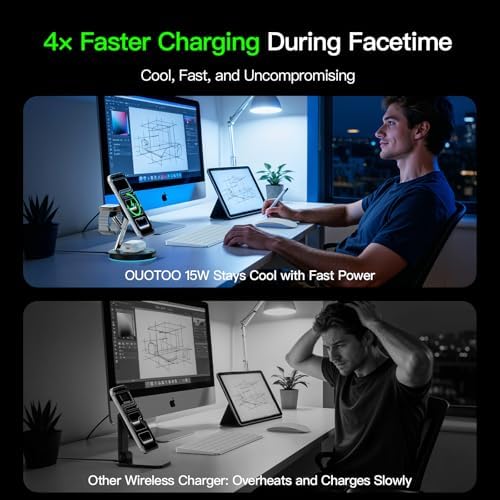 3 in 1 MagSafe Wireless Charger Stand for iPhone Apple Watch AirPods