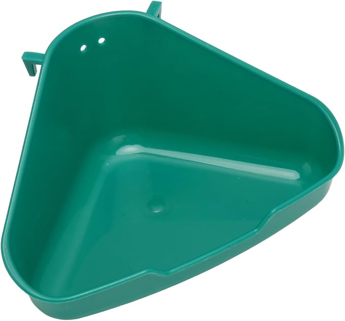 Corner Litter Pan, Pet Toilet for Small Animals with Fixing Accessories for Cage, Odorless Plastic Bunny Litter Box for Rabbits Ferrets Guinea Pigs Rats Chinchilla (S)