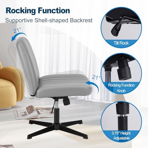 OLIXIS Criss Cross Chair, Vanity Chair, Home Office Desk