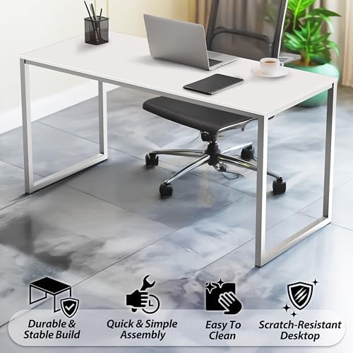 SHW Mission 48-Inch Home Office Computer Desk, White