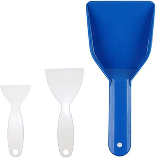 Set of 3 Plastic Refrigerator Ice Shovel Ice Scraper Snow Remover Cleaning Freezer Frost Shovel Ice Remover Scoop
