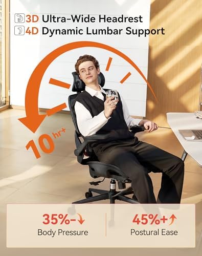 SIHOO B100 PRO Ergonomic Mesh Office Chair with Footrest