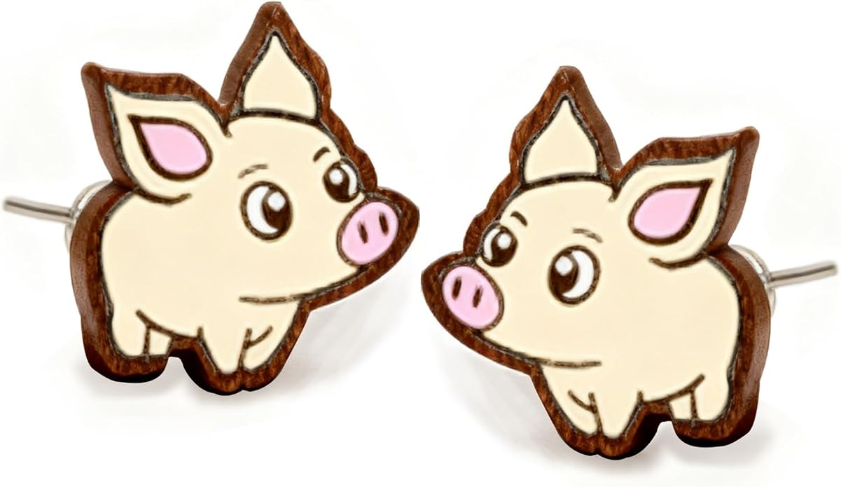 Wooden Stud Earrings for Women Hypoallergenic Jewelry Gifts for Women