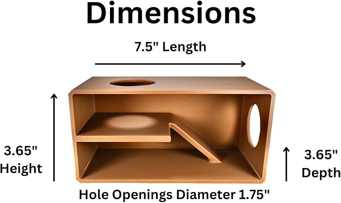 Reptile Amphibian Cave Against Glass Viewing Hide | Dig Box Enclosure Reptile Habitat Tank Enrichment | Snake Leopard Gecko Decoration Accessories Supplies Toys Ornaments