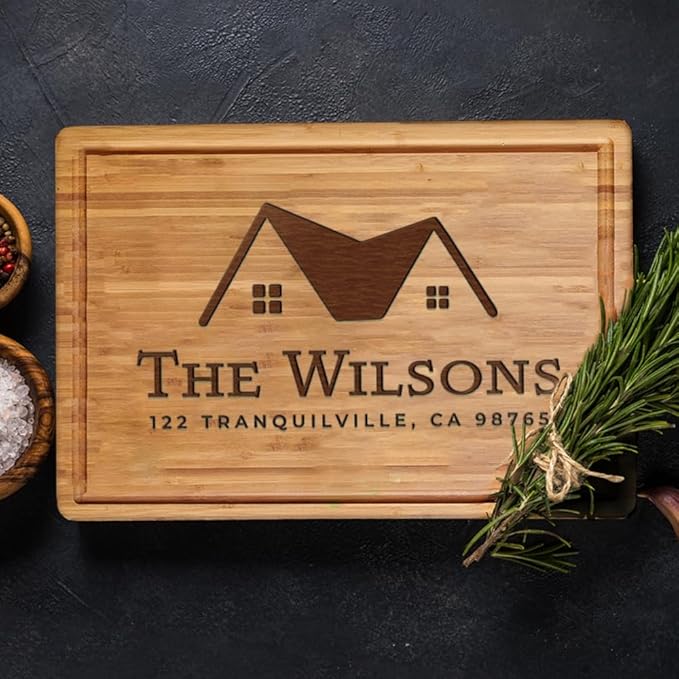 Personalized Housewarming Gift for New Home, Custom Engraved Cutting Board New Home Gift Ideas, Realtor Closing Gifts for First Time Home Buyers, New Neighbor Home Sweet Home Gift