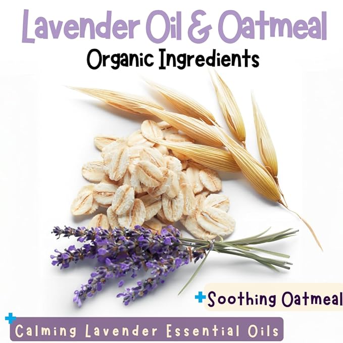 Hypoallergenic Baby Soap Bar for Sensitive Skin | Gentle Wash for Babies, Toddlers, Kids & adults | Relaxing Lavender Oil & Oatmeal | 7 Bars